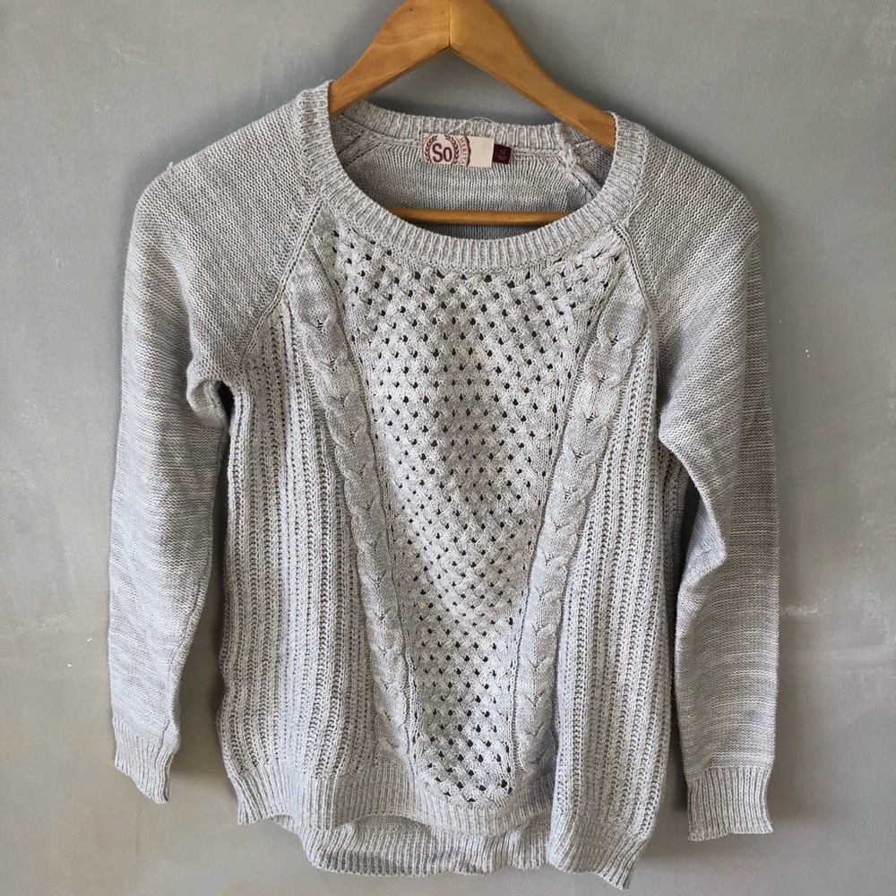 SO gray classic sweater
